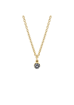 Sarah Hendler Pavé Diamond Ball Necklace in Yellow Gold/White Diamond