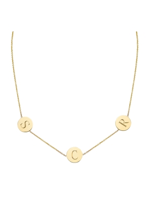 Sarah Chloe Cara 3 Initial Necklace in Gold Plated