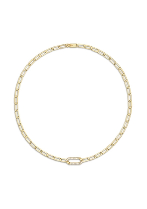 Prasi Fine Jewelry Mangueira Solo in Mini Fatto A Mano Chain in Yellow Gold/White Diamond