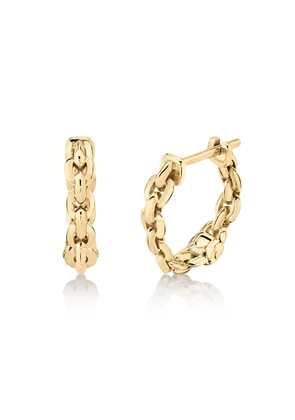 Lizzie Mandler Mini Chain Huggies Earring in Yellow Gold