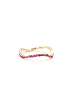 Bondeye Jewelry Birthstone Wave Ring in Ruby, Size 4