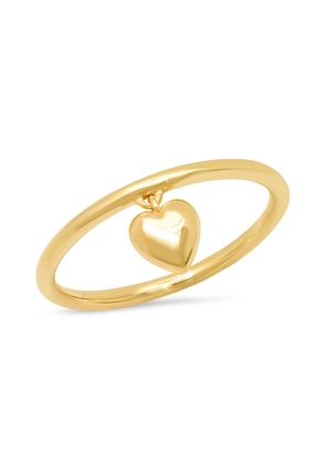 Eriness Hanging Heart Ring in Yellow Gold, Size 5