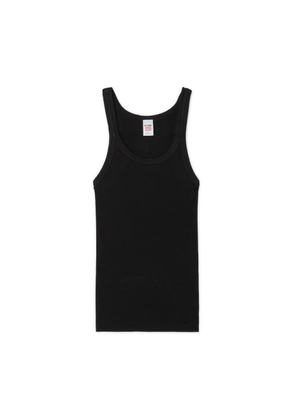 RE/DONE Ribbed Tank in Black, Large