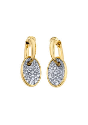 Vram Hyper Sine Earrings in Yellow Gold/Platinum/White Diamonds
