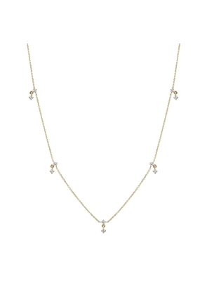 Lizzie Mandler Éclat Diamond Station Necklace in Yellow Gold/White Diamond