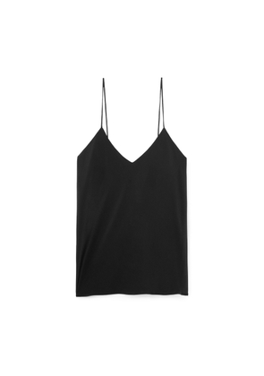 G. Label by goop Kerith Thin-Strap Camisole in Black, Size 12