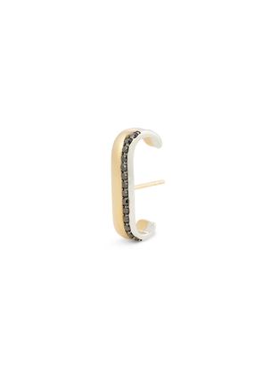 G. Label by goop Fiene Yellow Gold and Black Pavé Ear Cuff Earring in Yellow Gold/Black Diamonds