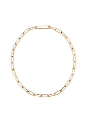 G. Label by goop Deven Pavé Link Necklace in Yellow Gold/White Diamond