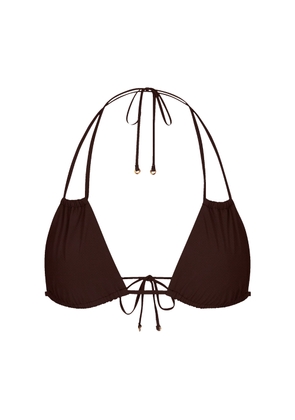 Anemos The Jane Double-String Bikini Top in Espresso, X-Small