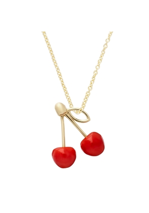 Aliita Cereza Necklace in Yellow Gold/Red Coral