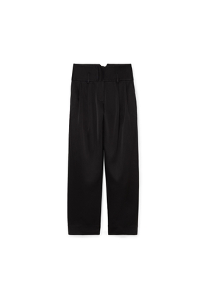 ESSE Satin Cinch Trousers in Black, Size AU10