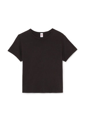 RE/DONE Classic Tee in Washed Black, Small