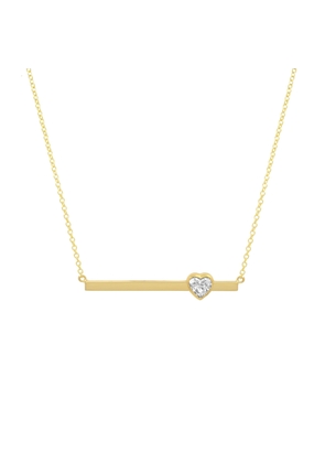 Jennifer Meyer Stick Necklace with Heart-Cut Diamond Accent in Yellow Gold/Diamond
