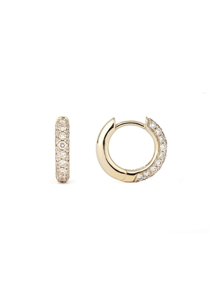 Engelbert Classic Creoles Pavé Earrings in 18K Gold/Diamonds