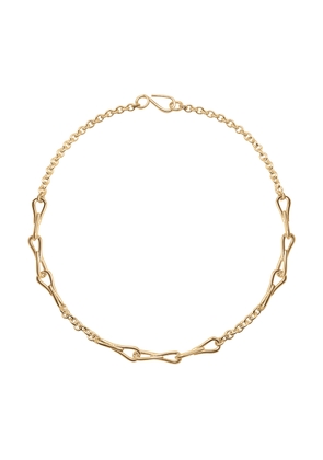 Sapir Bachar Hourglass Chain Necklace in 24K Gold Plated Sterling Silver