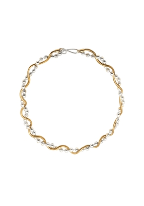 Sapir Bachar Twist Necklace in Sterling Silver & 24K Gold Plated Sterling Silver