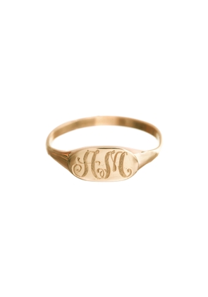 Ariel Gordon Petite Signet Ring in Yellow Gold, Size 6