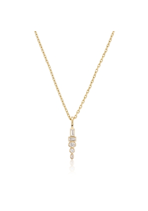 Sorellina Totem Pendant Necklace in 18K Yellow Gold/White Diamonds