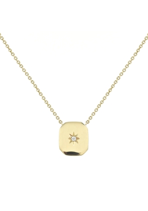 Bondeye Jewelry Shield Diamond Starburst Pendant Necklace in 14K Yellow Gold/White Diamonds