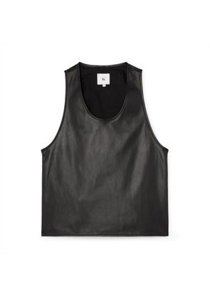 G. Label by goop Kirkendoll Leather Tank Top in Black, Size 4