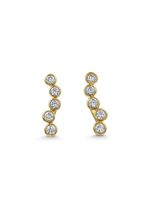 Daphine Lu Earrings in 18Ct Gold Plated Brass/Zircon