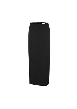 ESSE Mono Split Column Skirt in Black, Size AU14