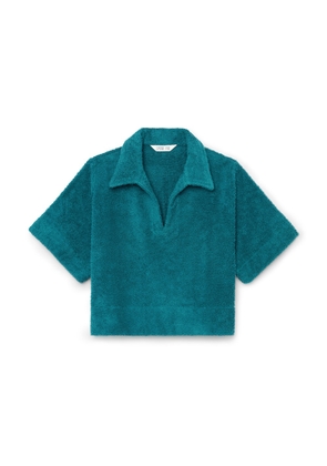 Simone Fan The Cropped Polo in Jade, Small