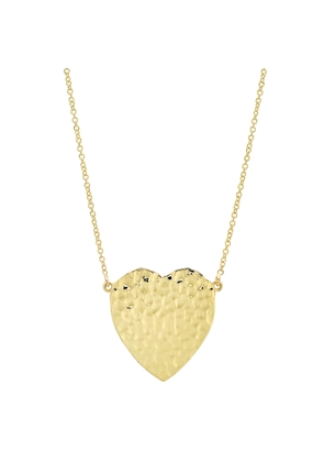 Jennifer Meyer Hammered Heart Necklace in 18K Yellow Gold