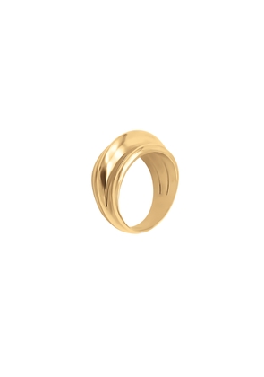 Sapir Bachar Vessel Ring in 24K Gold Plated Sterling Silver, Size 5
