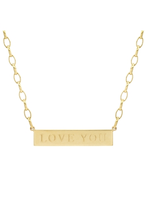 Jennifer Meyer Edith Link Nameplate Necklace in 18K Yellow Gold