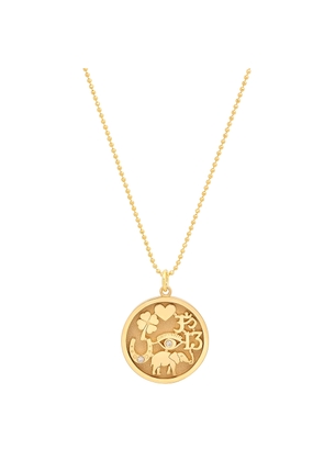 Jennifer Meyer Good Luck Necklace in 18K Yellow Gold/Diamond