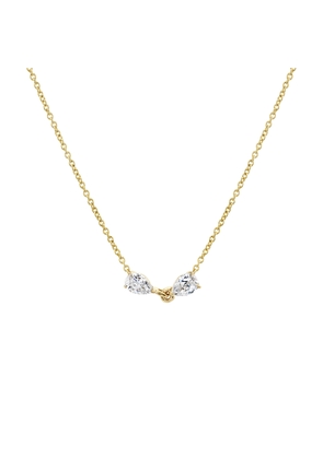 Lizzie Mandler Mini Diamond Pears Necklace in 18K Gold/White Diamonds
