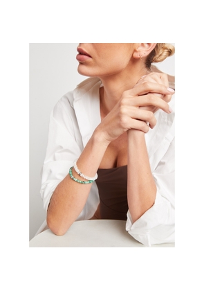 Sheryl Lowe Moonstone Bracelet with Pavé Diamond Rondelles in Moonstone/White Diamonds