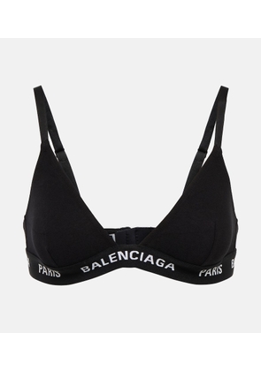 Balenciaga Paris logo jacquard bra