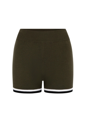 Nagnata Retro Shorts in Khaki/Black, Medium/Large