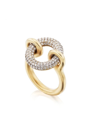 Beck Fine Jewelry Arco Spinning Ring​ in 18K Yellow Gold/Diamonds, Size 6.5