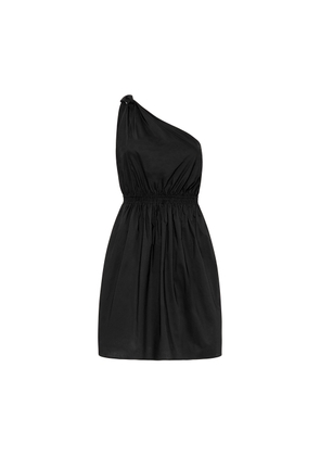 Matteau Twist Shoulder Minidress in Black, Size 3