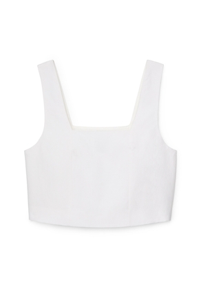G. Label by goop Emerson Square-Neck Top in White, Size 4