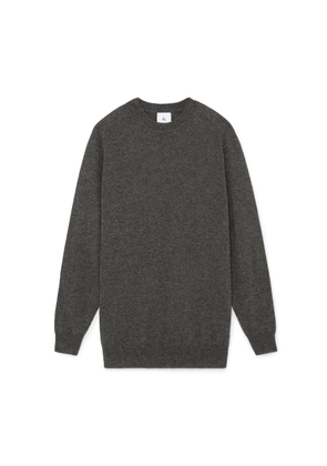 G. Label by goop Gia Oversize Cashmere Crewneck in Charcoal, Medium