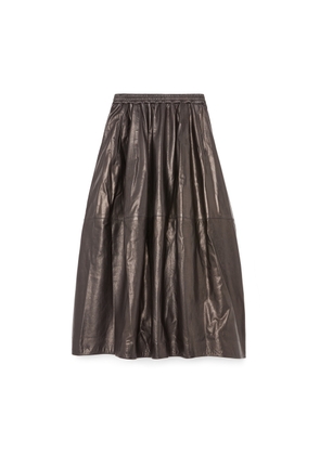 HEIRLOME Varo Leather Skirt in Black, Small