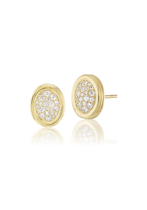 Beck Fine Jewelry Scúba Stud Earrings in 18K Yellow Gold/Diamonds