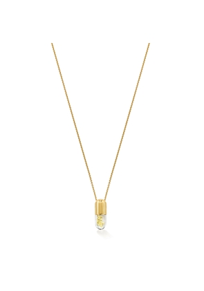 Robinson Pelham Elixir Of Light Mini Pendant Necklace in 9K Yellow Gold/Yellow Saphire​