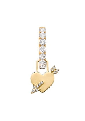 Robinson Pelham Cupid’S Heart Hoop Earring in 14K Yellow Gold/Diamonds​