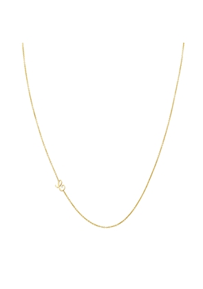 Sarah Chloe Amelia Asymmetrical Initial Necklace in 14K Yellow Gold