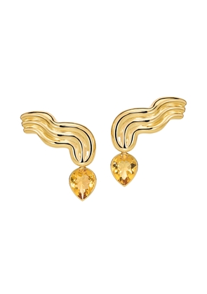Sauer Figura So Earrings in 18K Yellow Gold/Citrine
