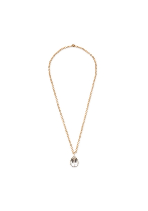 Sauer Mudra Rock Crystal Necklace in 18K Yellow Gold/Crystal