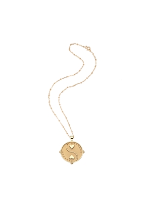 Jane Win Balance Coin Pendant Necklace in 14K Gold-Plated Sterling Silver