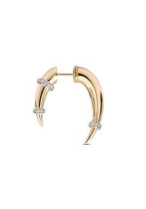 Rainbow K Horn Pavé Ring Earrings in 14K Yellow Gold/14K White Gold/Diamond