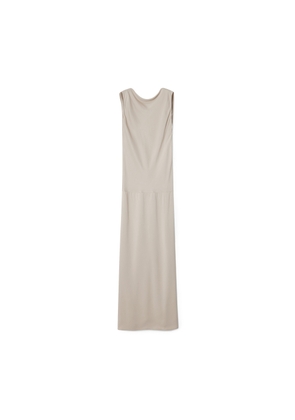 House of Dagmar Bias-Cut Dress in Pearl Grey, Size 34