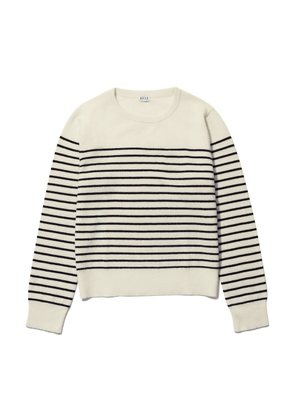 KULE The Betty Sweater in Cream/Navy, Small